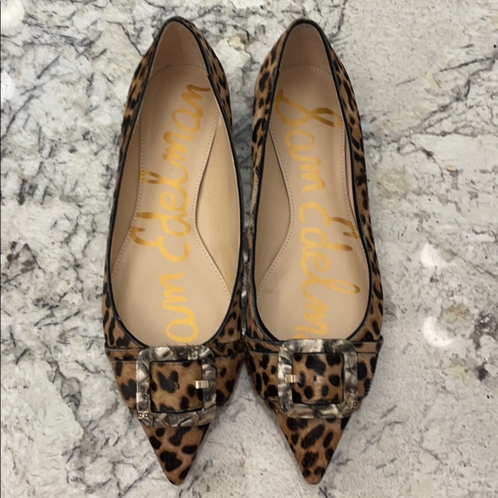 Brand New Calf Hair Leopard Flats